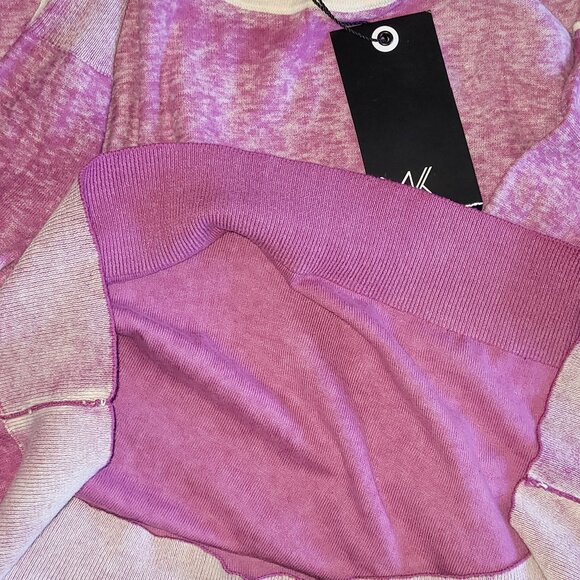 Lg NWT Metric Knits pink long sleeve light sweater - Picture 3 of 3